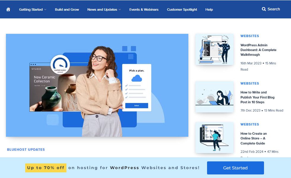 Dreamhost vs. Bluehost: Bluehost Blog