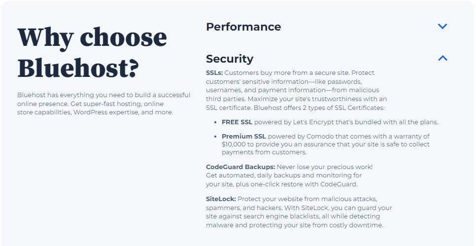 Dreamhost vs. Bluehost: Bluehost Security