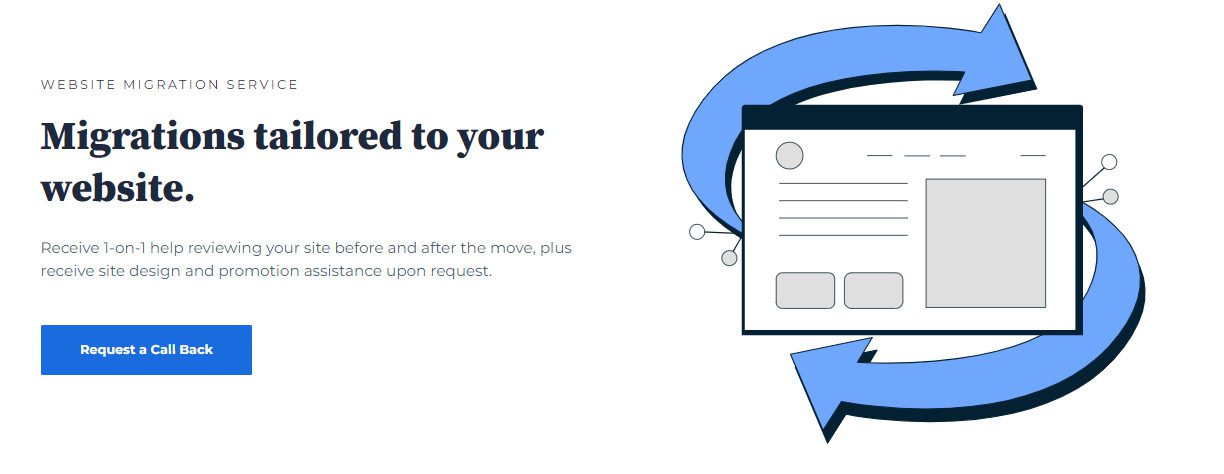 Dreamhost vs. Bluehost: Bluehost - Website Migration Service