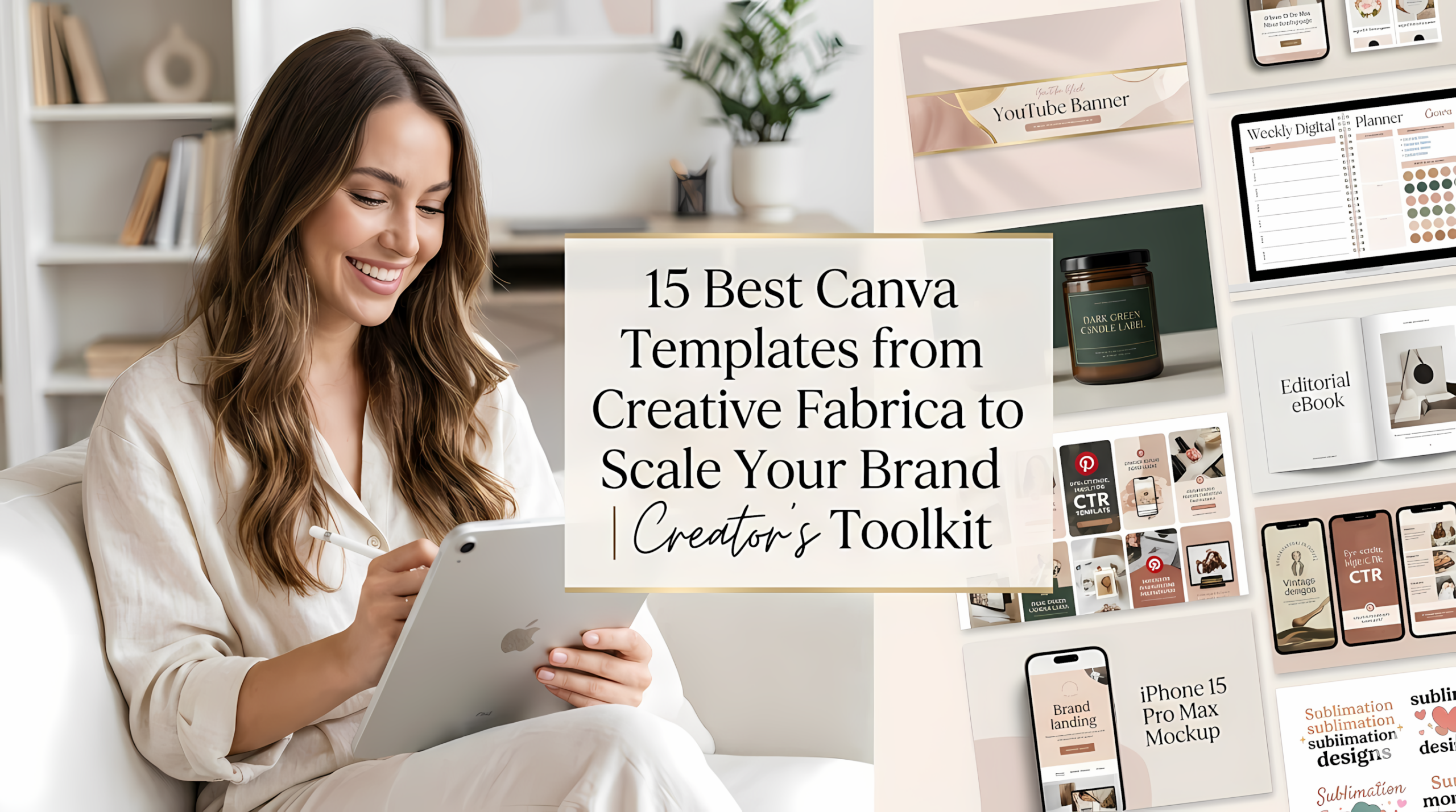 Scale Your Brand Fast: 15 Aesthetic Canva Templates from Creative Fabrica!