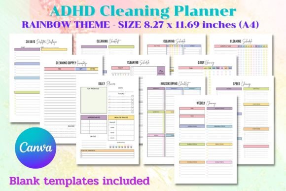 Neurodivergent-friendly home management and housekeeping checklist interior for Amazon KDP publishing.