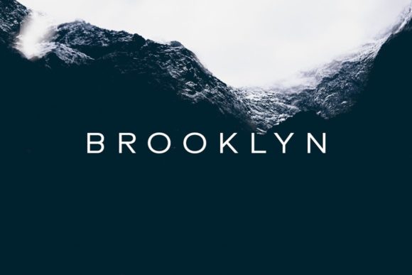 Brooklyn minimal and neat sans serif font showcase for crisp KDP headline layouts.