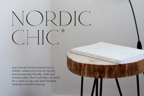 Magnolia clean all-caps feminine serif font for minimalist branding and Canva templates.