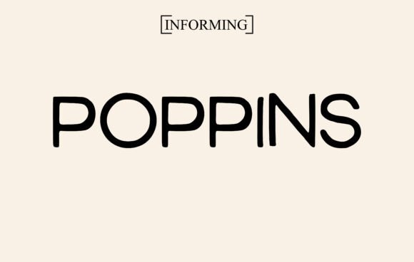 Poppins geometric sans serif typeface with clean rounded letterforms for minimalist KDP covers.