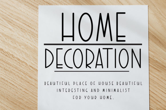 Crisp elongated geometric typography template from Creative Fabrica perfect for modern interior logbooks.
