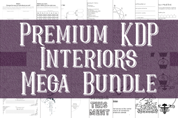 The Ultimate Mega Bulk Premium KDP Interiors bundle featuring ready-to-print shadow work journals and manifestation workbooks