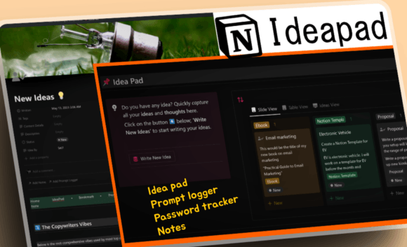 Digital Life Organizer Notion template for remote workers featuring daily routine and lifestyle habit trackers.