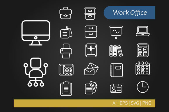 Clean monoline corporate icons for organizing Notion databases and project management dashboards.