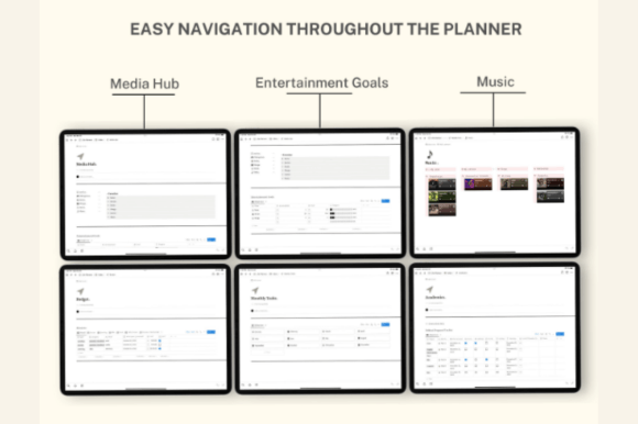 Best aesthetic notion templates for students featuring a clean monochrome light mode study and routine layout.