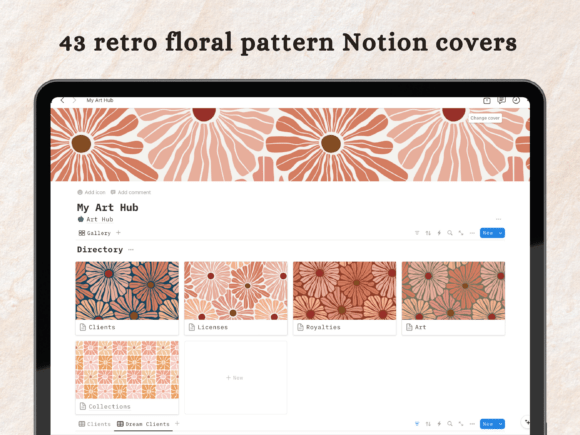 Aesthetic vintage flower banner covers for cozy retro notion workspace dashboards.