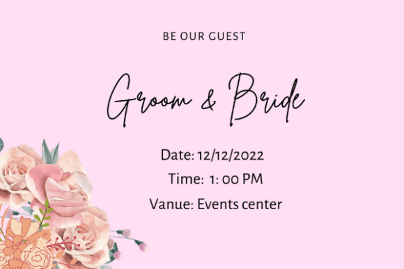 Professional editable Canva wedding invitation with commercial license