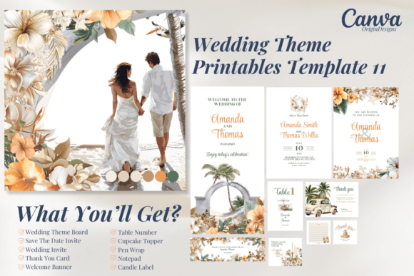 Comprehensive wedding Canva template bundle by Origin Designs PH